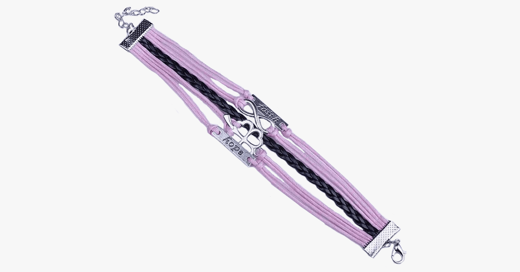 Bracciale Infinity con quadrifoglio Faith Hope
