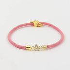 Bracciale regolabile con iniziale personalizzata