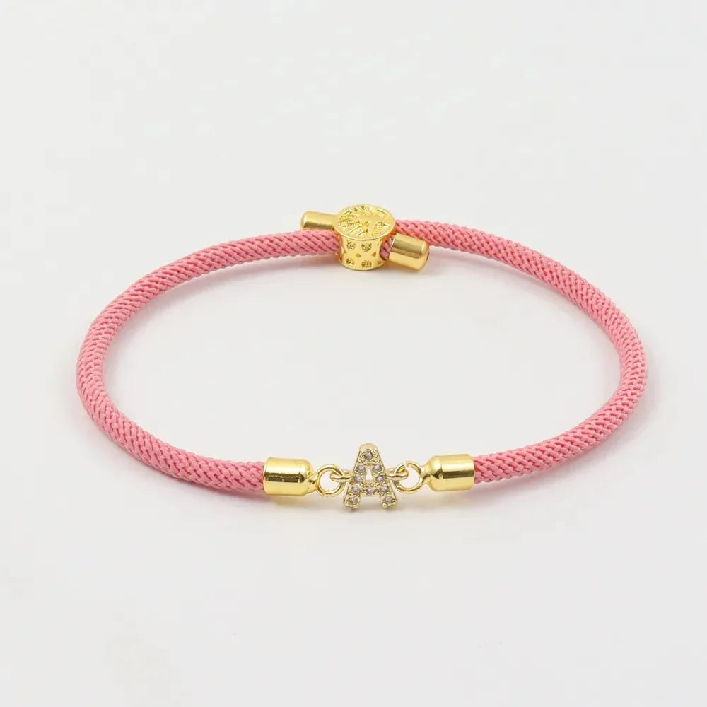 Bracciale regolabile con iniziale personalizzata
