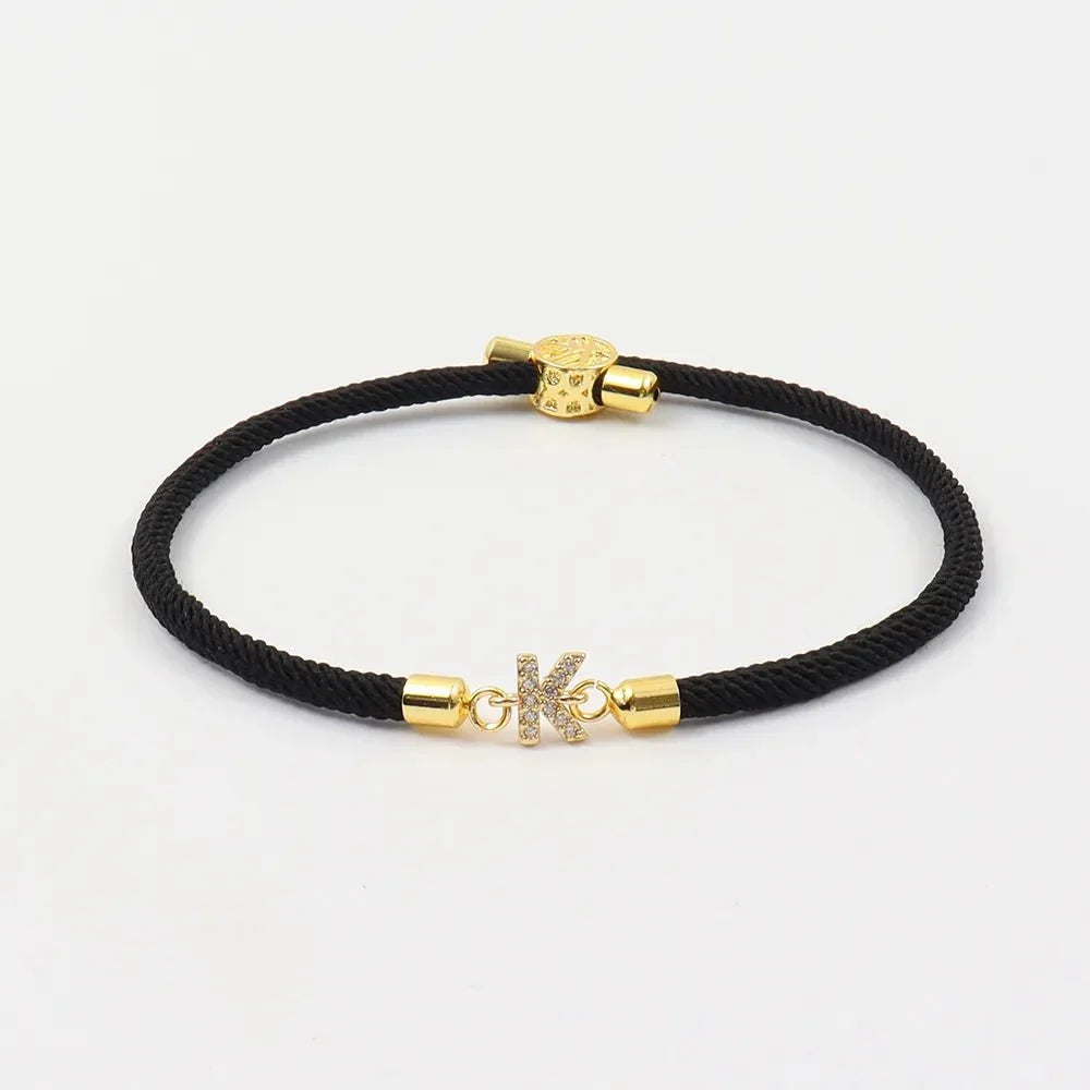 Bracciale regolabile con iniziale personalizzata