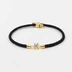 Bracciale regolabile con iniziale personalizzata