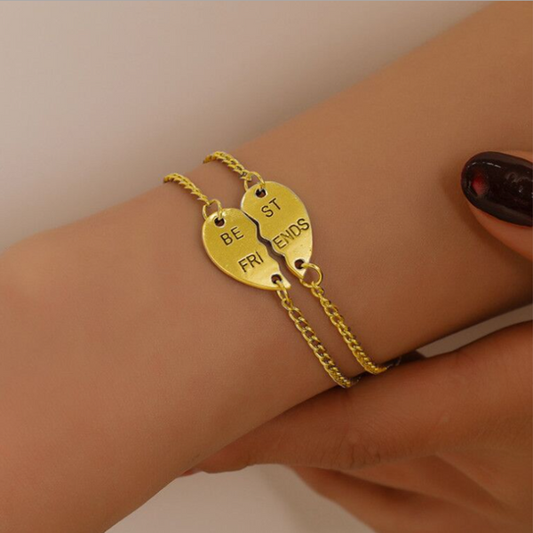 Bracciali «Best Friends» con ciondolo a cuore