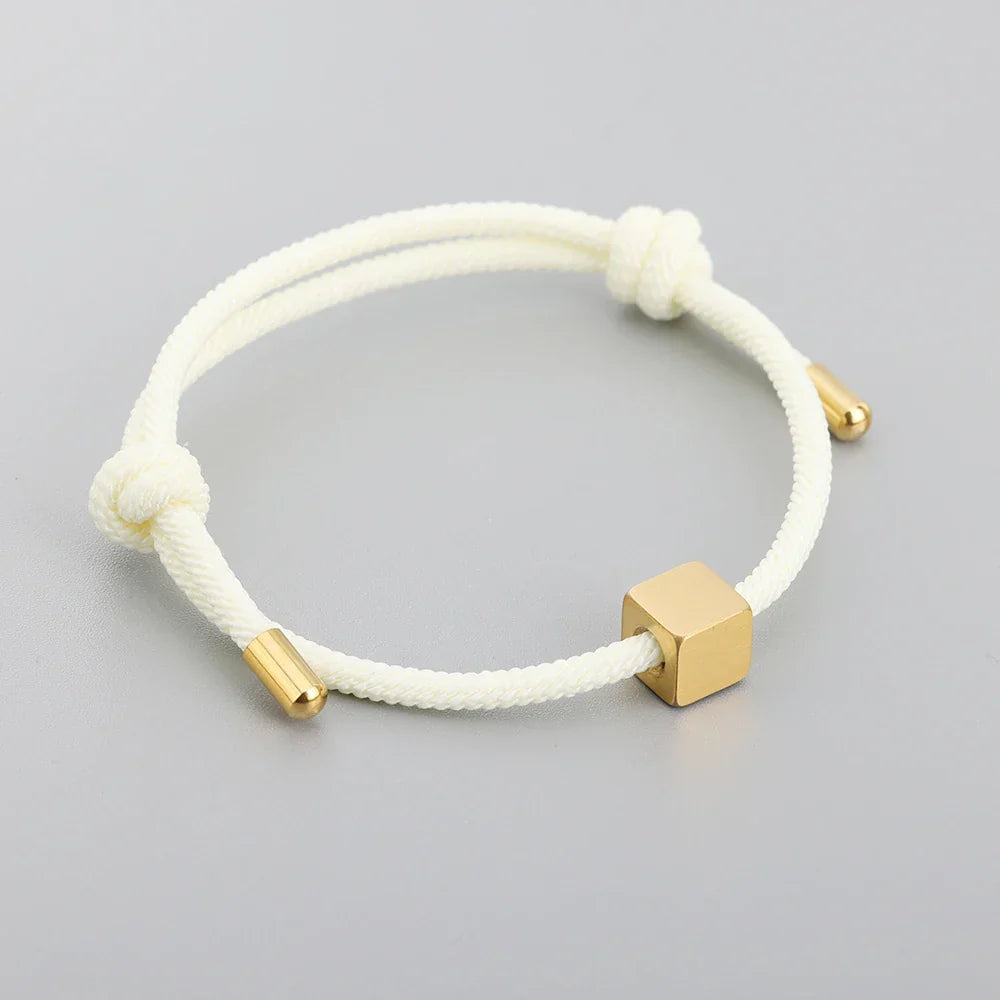 Bracciali coppia regolabili con iniziale personalizzabile