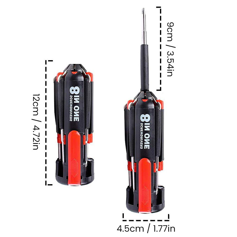 Cacciavite 8 in 1 con torcia LED integrata