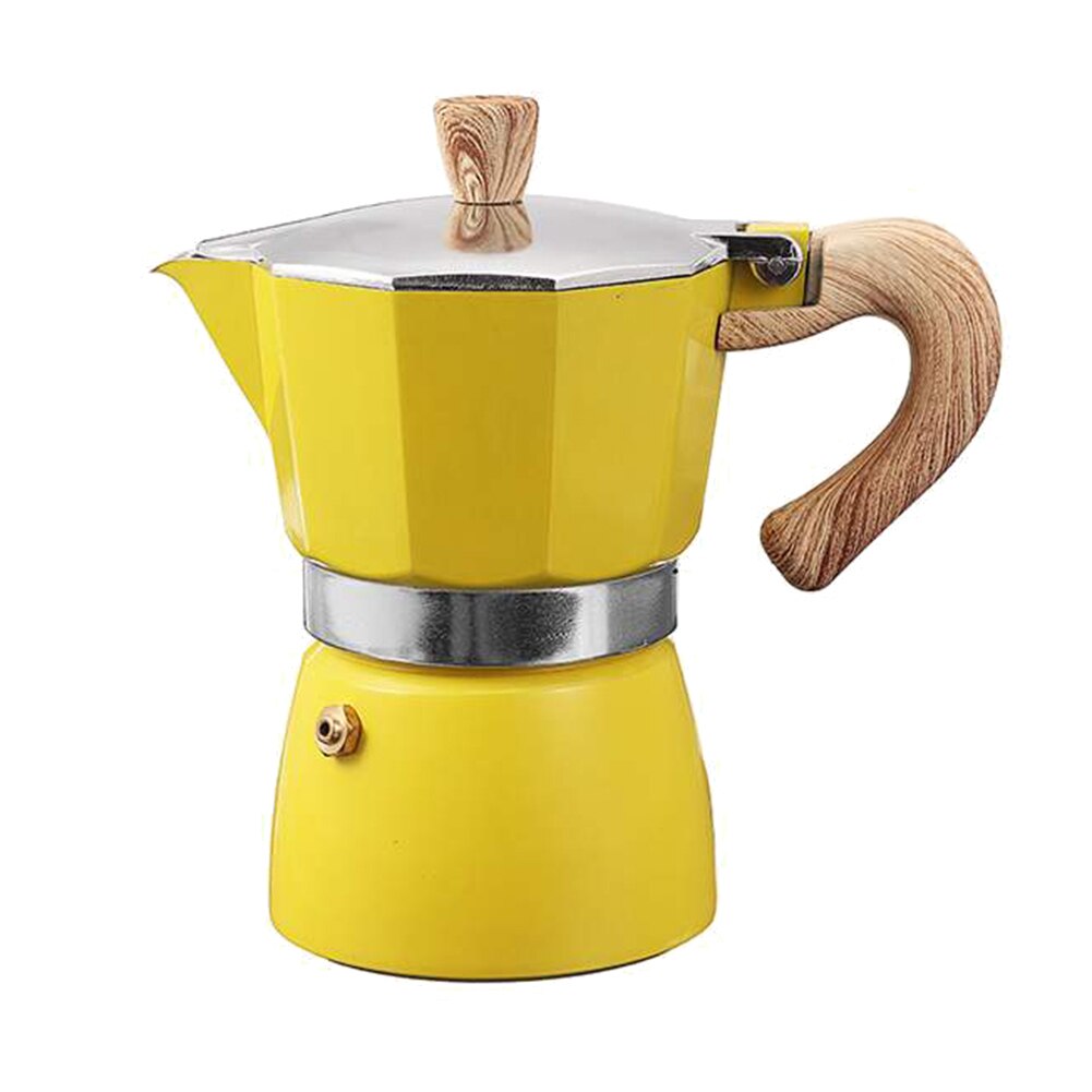 Caffettiera moka in alluminio con manico lungo