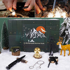 Calendario dell'Avvento 24 giorni attrezzi sopravvivenza outdoor campeggio uomo