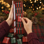 Calendario dell'Avvento natalizio con miniature di libri Storybook