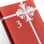 Calendario dell'Avvento natalizio con miniature di libri Storybook