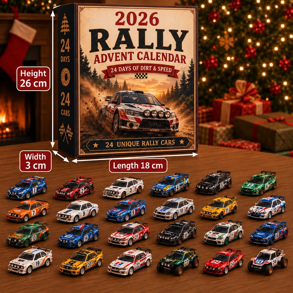 Calendario dell'Avvento Rally 2026 – 24 giorni di auto da rally da collezionare