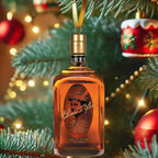 Calendario dell'avvento whisky bourbon con ornamenti conto alla rovescia