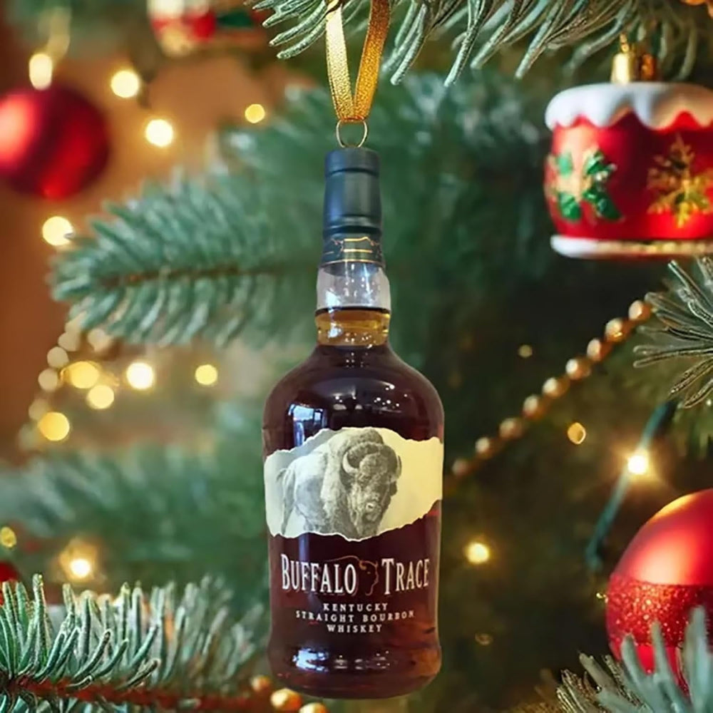 Calendario dell'avvento whisky bourbon con ornamenti conto alla rovescia