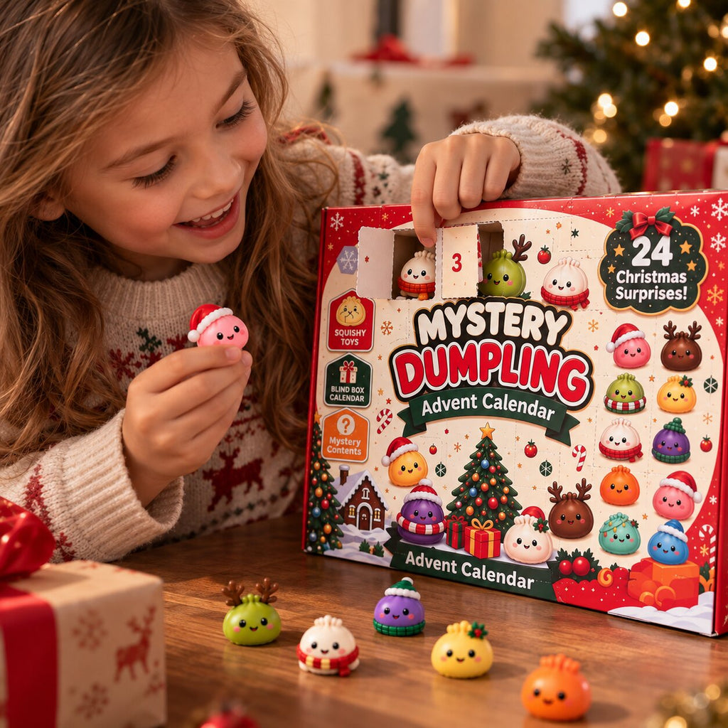 Calendario dell'Avvento Dumplings con 24 figure squishy
