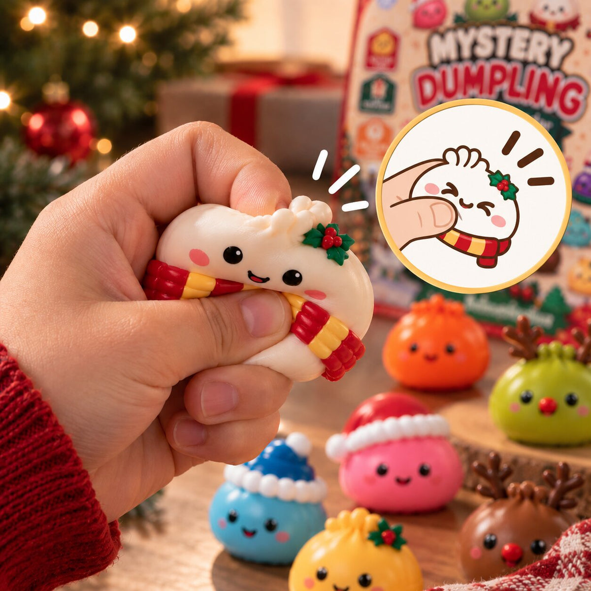 Calendario dell'Avvento Dumplings con 24 figure squishy