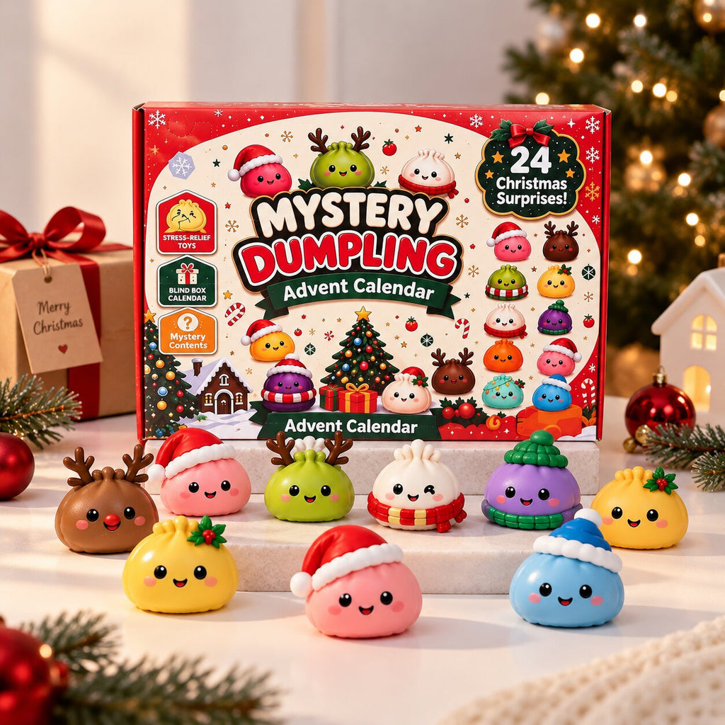 Calendario dell'Avvento Dumplings con 24 figure squishy