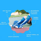 Calze a compressione graduata per gambe leggere e circolazione attiva