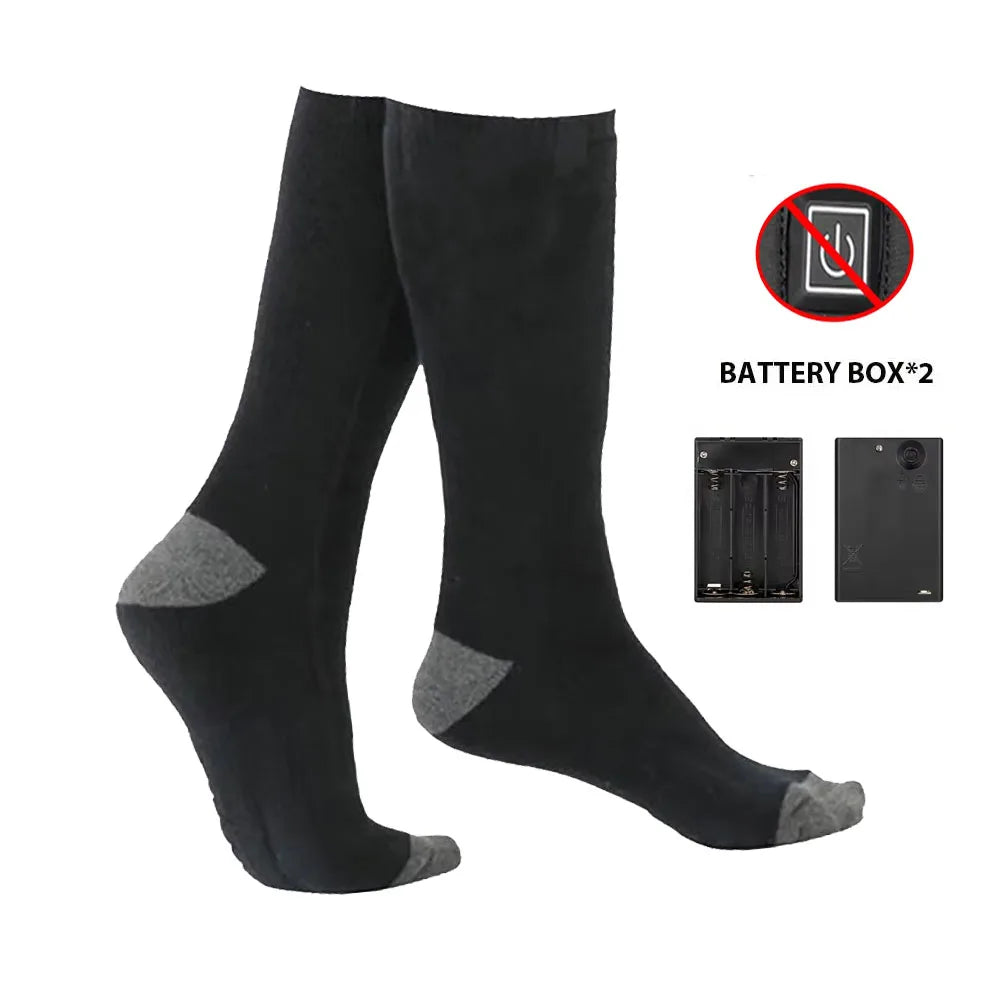 Calze riscaldate ricaricabili con batteria HeatWear per sci, trekking e outdoor