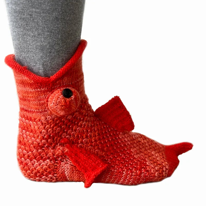 Calzini caldi lavorati a maglia con animali divertenti