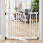 Cancelletto per cani Emperor Rings in ferro battuto con porta (72–156 cm extra largo) ornamentale, robusto, per interni,