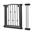 Cancelletto per cani Emperor Rings in ferro battuto con porta (72–156 cm extra largo) ornamentale, robusto, per interni,
