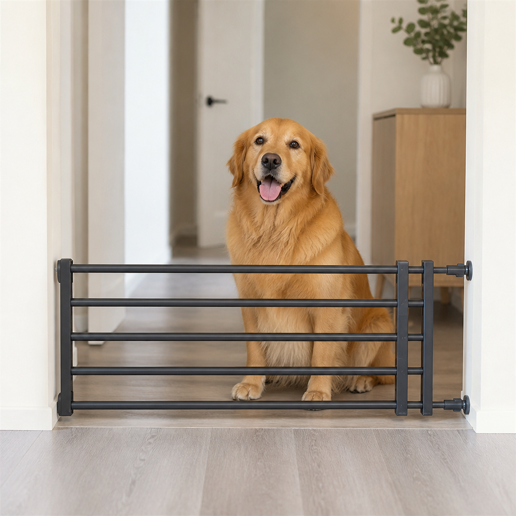 Cancelletto retrattile per cani senza foratura (larghezza regolabile)