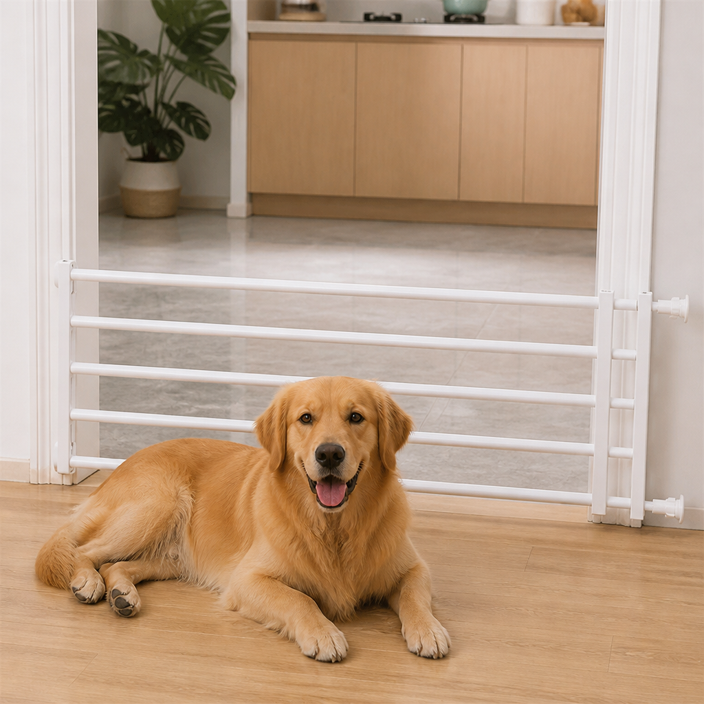 Cancelletto retrattile per cani senza foratura (larghezza regolabile)