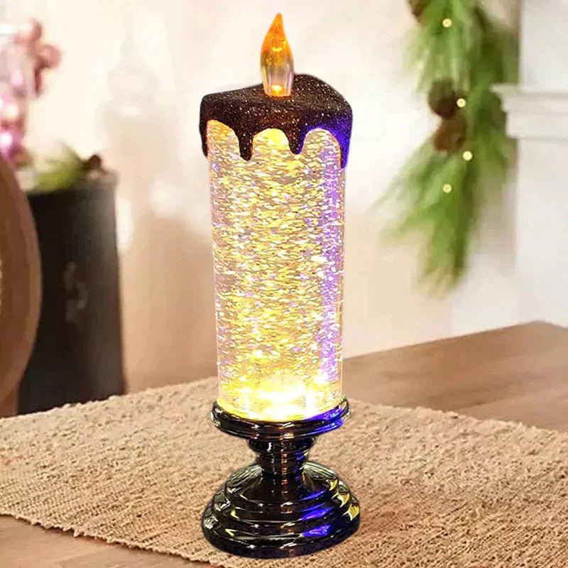 Candela LED elegante per serate natalizie accoglienti