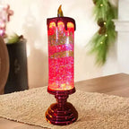 Candela LED elegante per serate natalizie accoglienti