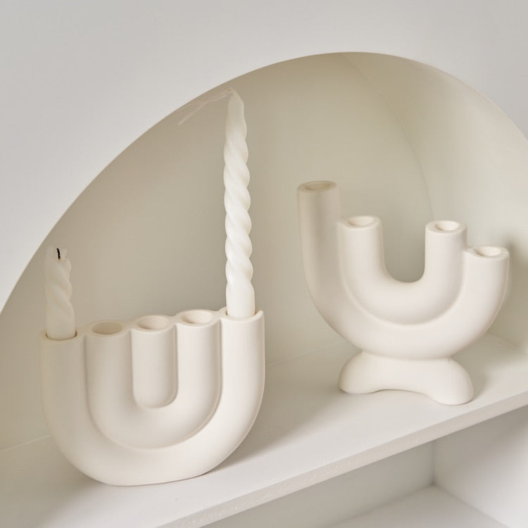 Candelabro LuxLume – elegante portacandele in ceramica per la casa