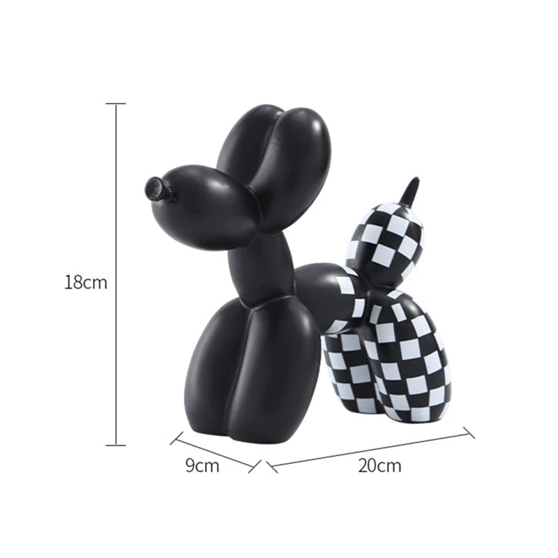 Cane balloon decorativo in resina – Scultura moderna nordica per casa e ufficio