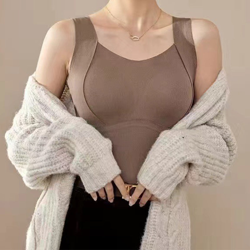 Canotta termica con reggiseno integrato | Modellante e senza cuciture | Calda e comoda