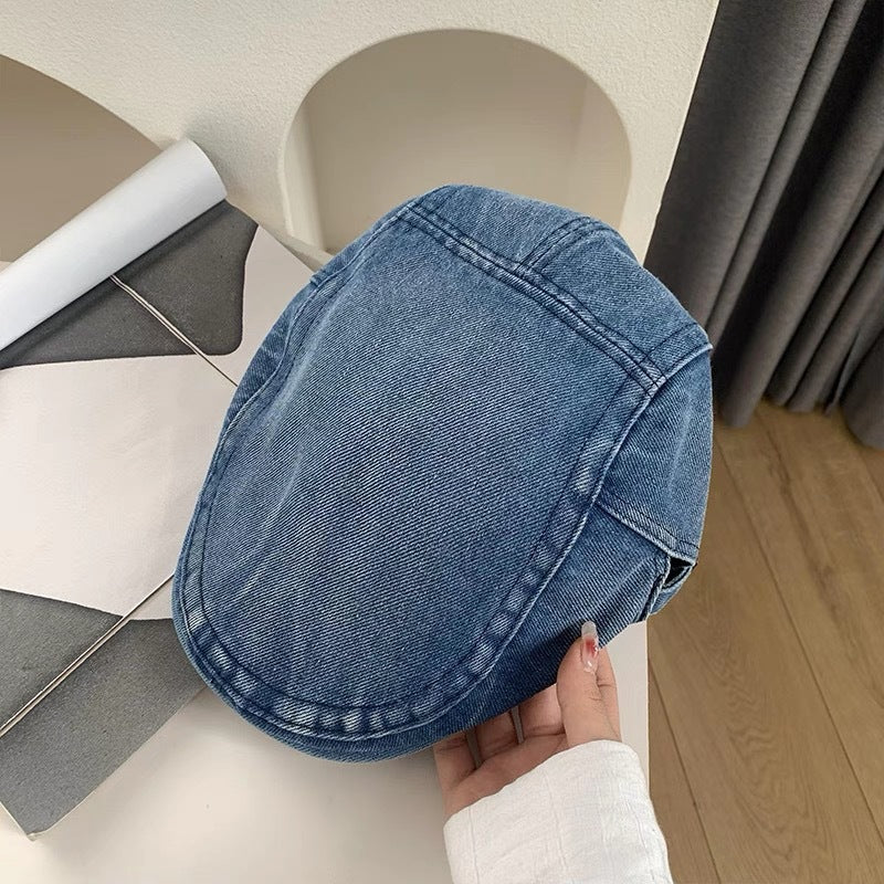 Cappello coppola in denim