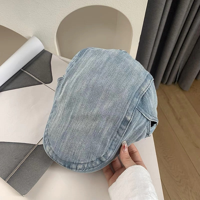Cappello coppola in denim