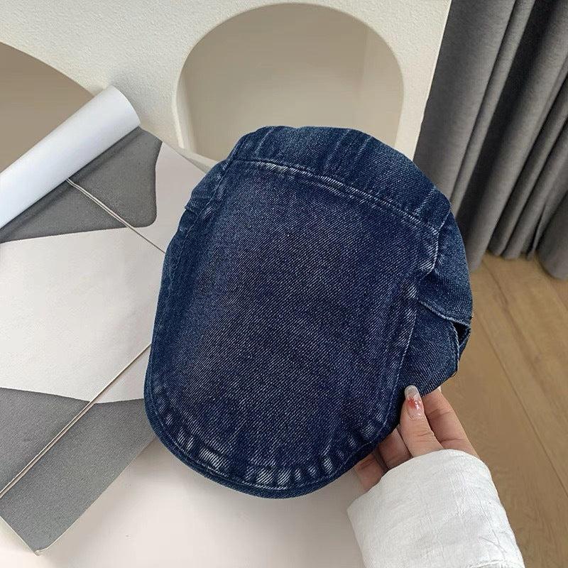 Cappello coppola in denim
