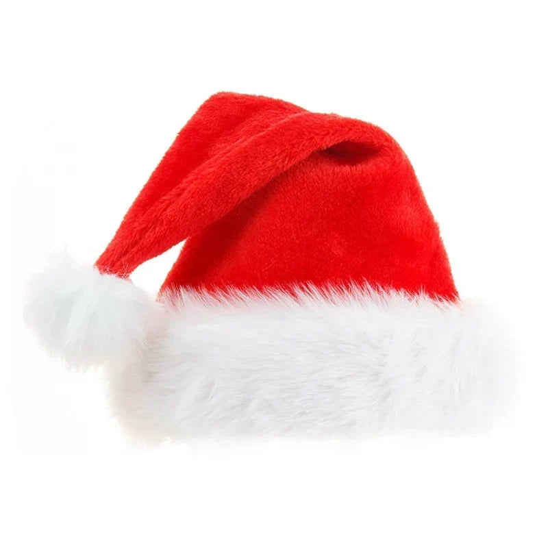 Cappello di Natale in morbido pile con bordo in pelliccia sintetica