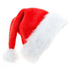 Cappello di Natale in morbido pile con bordo in pelliccia sintetica