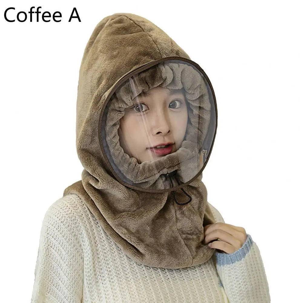 Cappello invernale in pile con copriviso integrale