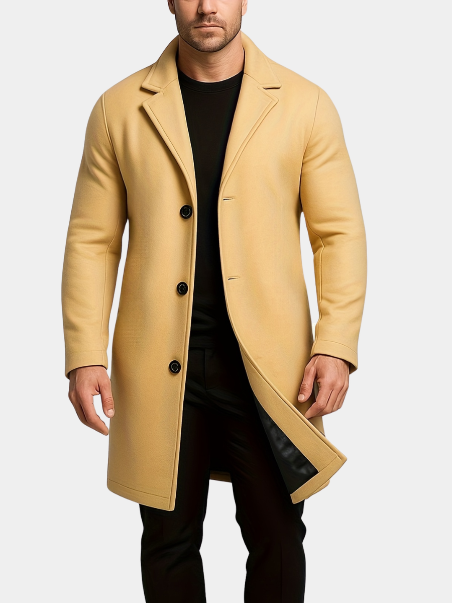 Cappotto medio-lungo in tweed da uomo