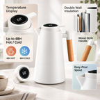 Caraffa termica con display temperatura e isolamento a doppia parete
