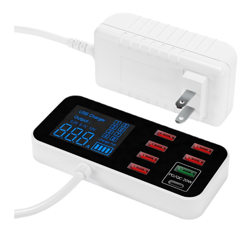 Caricatore USB multiplo Eindhoven – Ricarica rapida con 6 porte