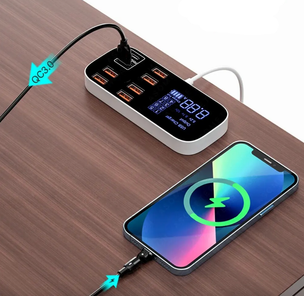 Caricatore USB multiplo Eindhoven – Ricarica rapida con 6 porte