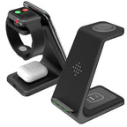 Caricatore wireless 3 in 1 per smartphone, smartwatch e auricolari