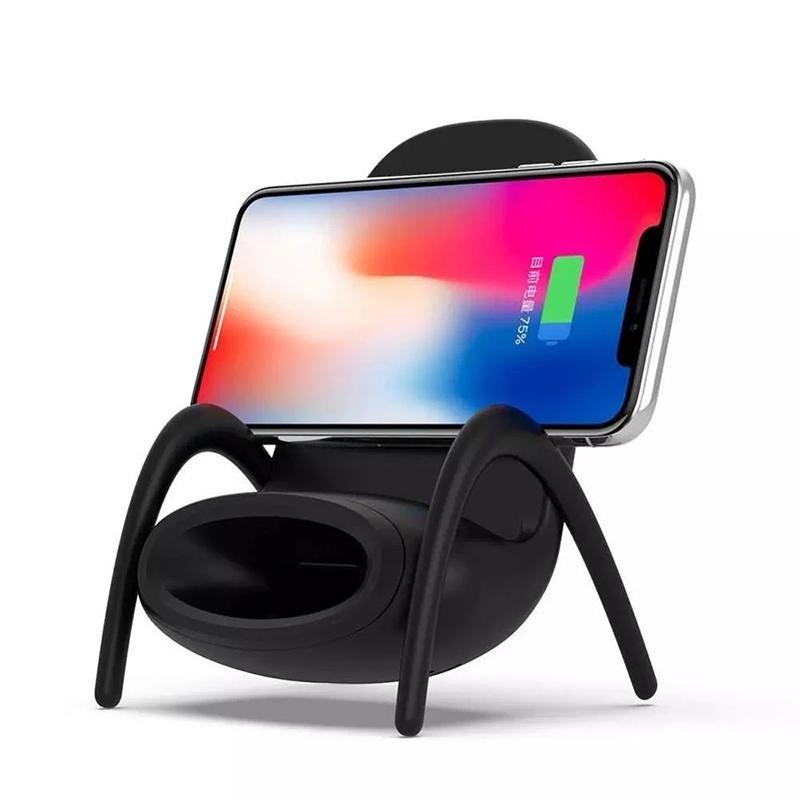 Caricatore wireless portatile a forma di sedia per smartphone