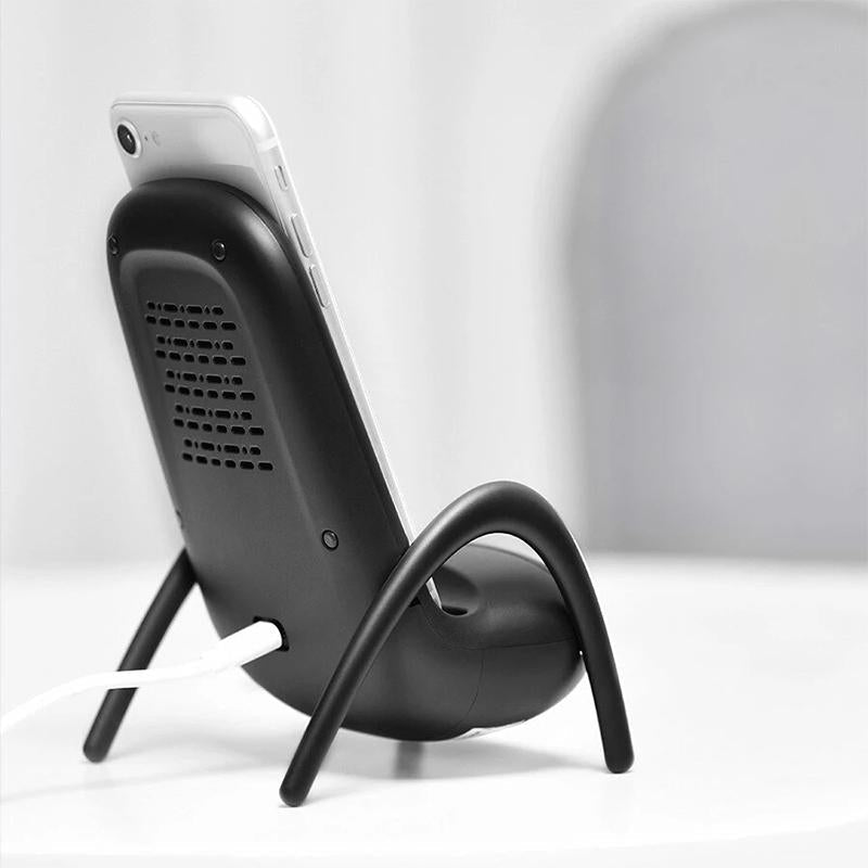 Caricatore wireless portatile a forma di sedia per smartphone
