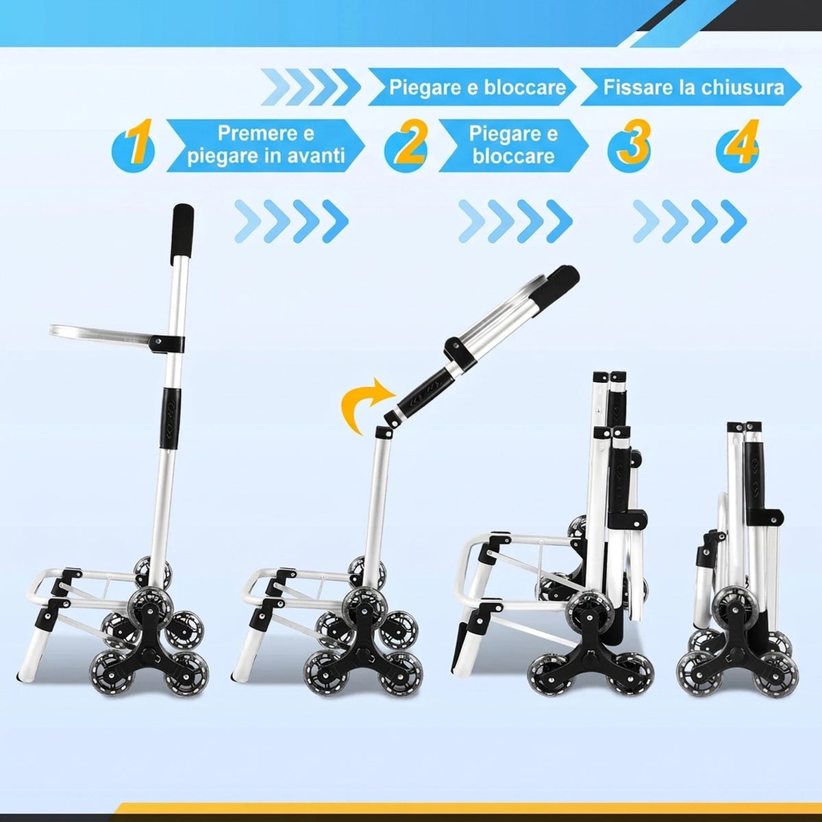 Carrello della spesa pieghevole da 40 l