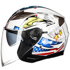 Casco integrale da moto con visiera integrata