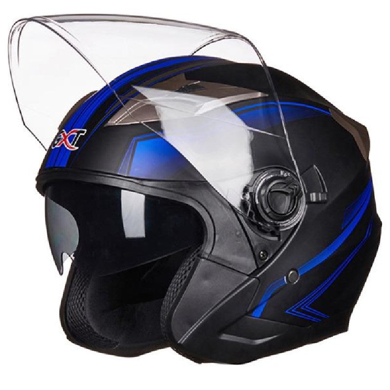 Casco integrale da moto con visiera integrata