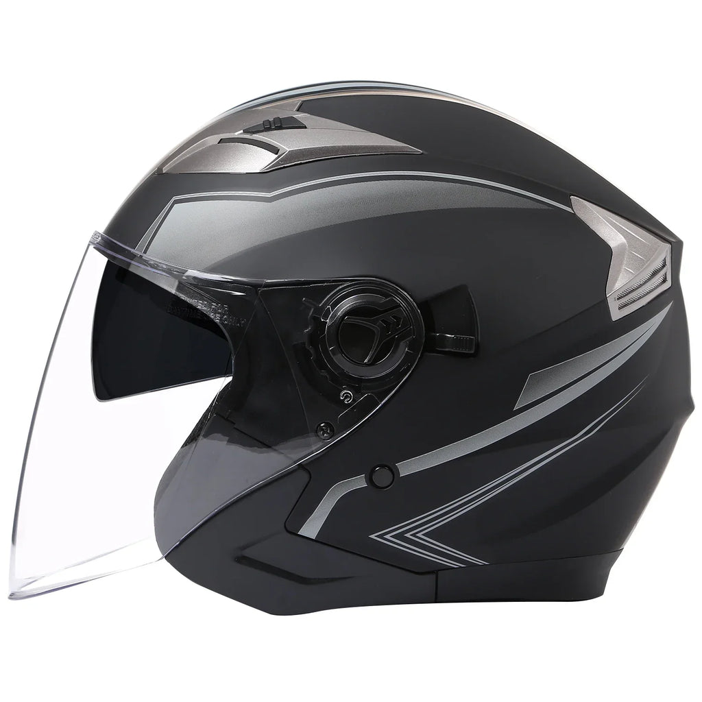 Casco moto jet con doppia visiera e certificazione DOT – RoadGuard