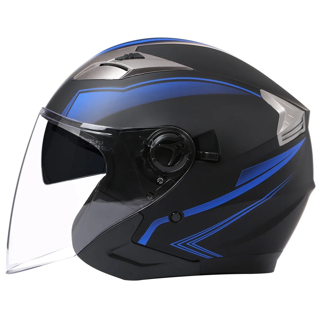 Casco moto jet con doppia visiera e certificazione DOT – RoadGuard