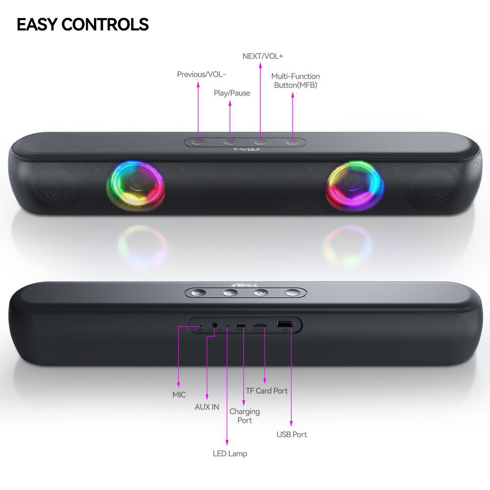 Cassa Bluetooth con illuminazione RGB