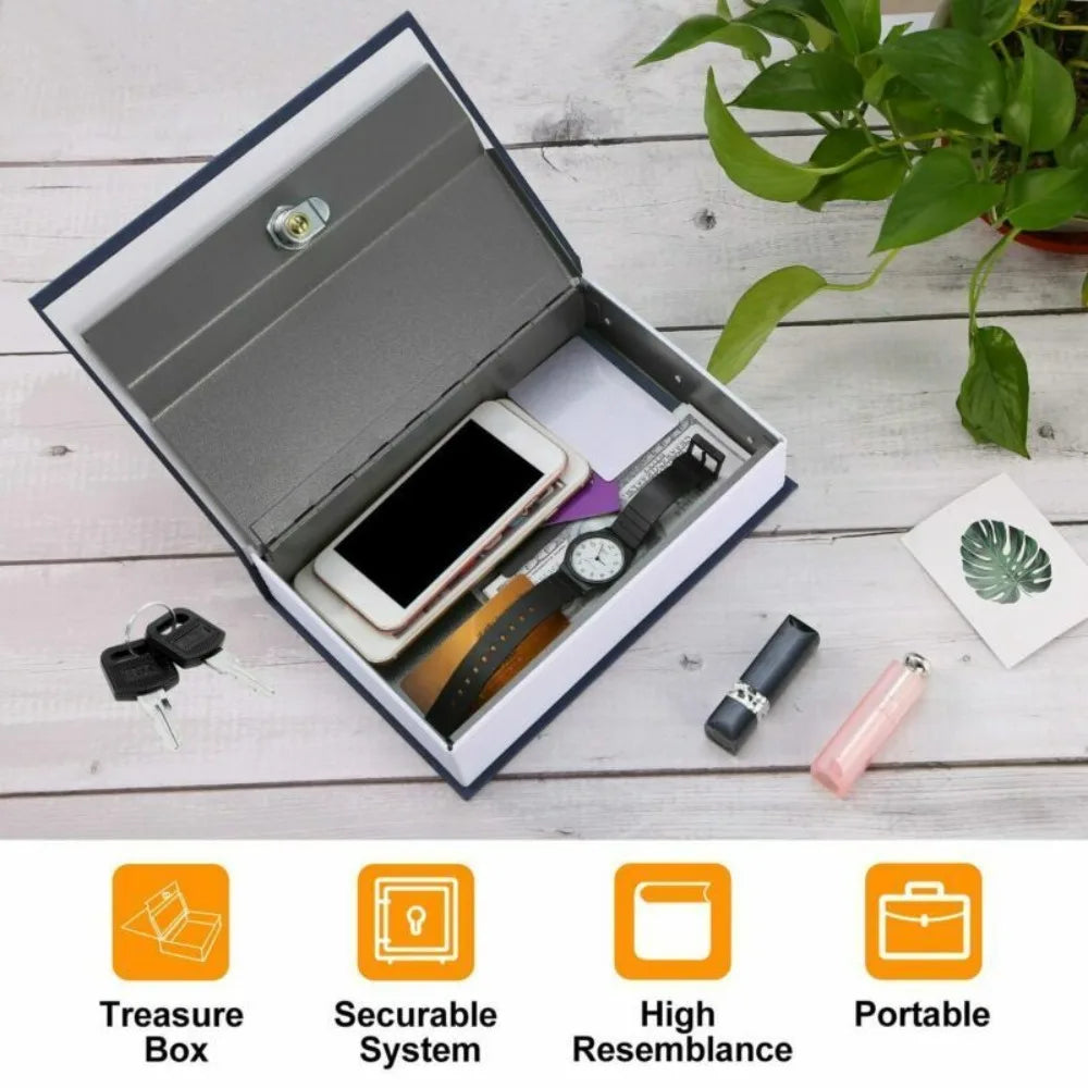Cassaforte a forma di libro con chiusura a chiave